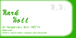 mark woll business card